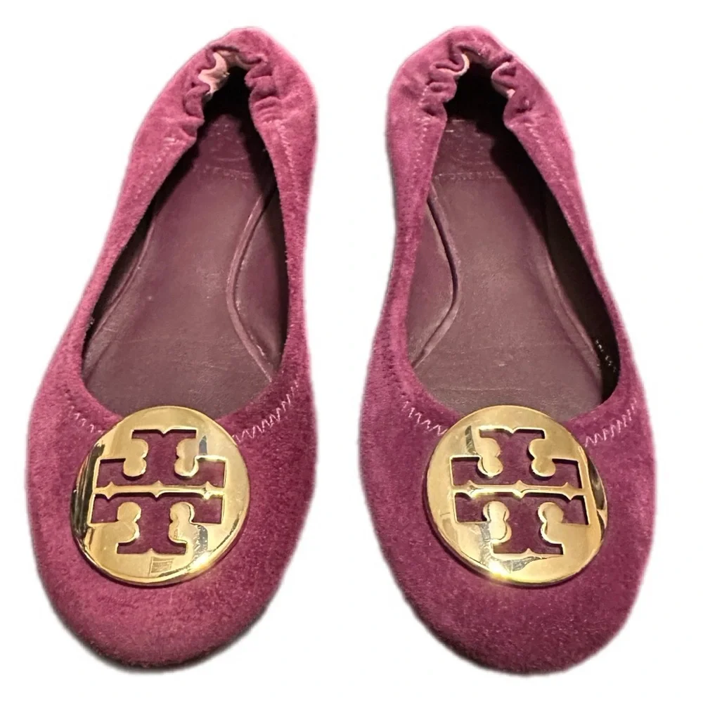 Tory Burch ballet in‎ purple suede